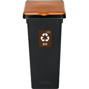 Igotrend Szelektív hulladékgyűjtő 53 l FLAP BIN, fekete/barna kép
