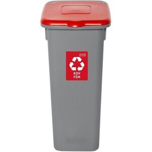 Igotrend Szelektív hulladékgyűjtő 53 l FLAP BIN, szürke/piros kép