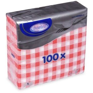 Wimex – Karo 1 rétegű szalvéta 33 × 33 cm, piros - 100 darab kép