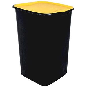 Belli E Forti RECYCLING szelektív kuka, fekete, műanyag, sárga fedél, 50 l kép