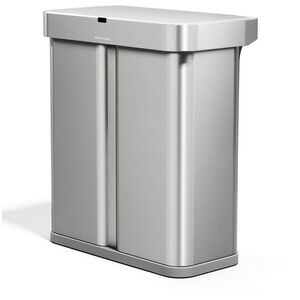 Simplehuman Dual Sensor érintésmentes hulladékgyűjtő (34/24) hangvezérléssel 58 l, rozsdamentes acél kép