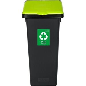 Igotrend Szelektív hulladékgyűjtő 53 l FLAP BIN, fekete/zöld kép