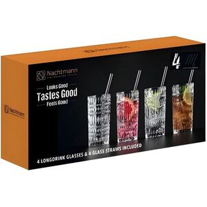 Nachtmann TASTES GOOD Longdrink készlet, 4 darab, 422 ml, szívószállal kép