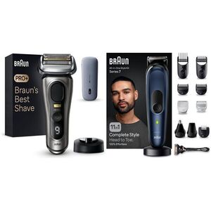 Braun Series 9 PRO+ Wet & Dry + Braun 7 MGK7450 multifunkciós trimmer kép