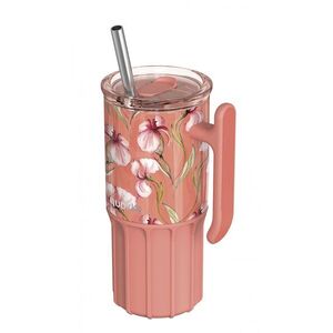 Quokka Umi szívószállal 720 ml, Floral Coral kép