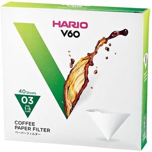 Hario V60-03 (VCF-03-40W) papír kávéfilter, fehér, 40 db kép