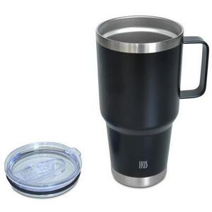Iris Barcelona Tumbler pohár fogantyúval, 850 ml, fekete kép