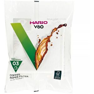 Hario V60-03 (VCF-03-100W) papír kávéfilter, fehér, 100 db kép