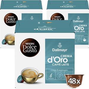 Dallmayr Crema d‘Oro CAFFE LATTE by NESCAFÉ Dolce Gusto karton 3 × 16 db kép