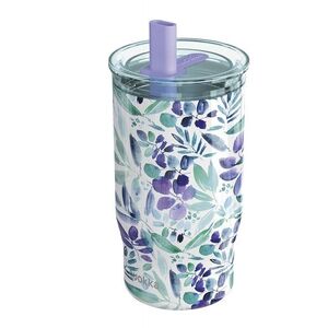 Quokka Mist szívószállal 720 ml, Violet Blooms kép