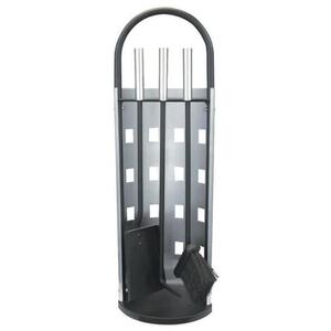 FOSHAN YARDKIT Kandalló tisztító készlet, 4 részes 23×15×66 cm, ezüst/fekete kép