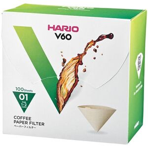Hario Misarashi V60-01 papír kávéfilter, fehérítetlen, 100 db, DOBOZ kép