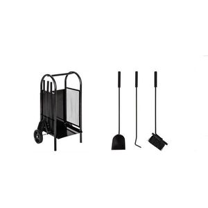 J.A.D. TOOLS Kandalló tisztító készlet tárolóval + lapát, seprű, piszkavas kép