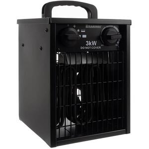 Kaminer 24361 Elektromos ventilátoros hősugárzó, 3000 W, 514 m3/h, IPX4, fekete kép