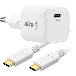 AlzaPower Apex G550 35W Fehér + Core USB-C 2.0, 60 W, 1 m - fehér kép