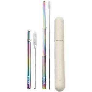 ECOCARE Környezetbarát teleszkópos szívószál Rainbow 1 db kép