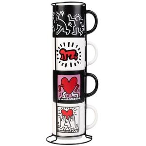 Grupo Erik Keith Haring: Love - bögre készlet, 4 db kép