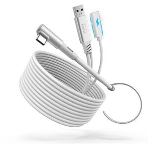 Kiwi Design 5M Link Cable with charing, white for Meta Quest / Pico kép