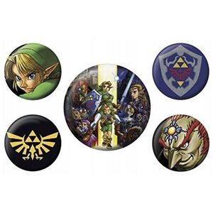 Nintendo The Legend Of Zelda, kitűző, 5 db kép