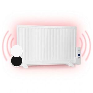 OneConcept Wallander, olajradiátor, 800 W, termosztát, olajfűtés, ultra lapos design, fehér kép