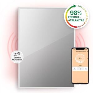 Klarstein La Palma 750 smart, infravörös hősugárzó 2 az 1-ben, 85 x 60 cm, 750 W, tükör elülső rész kép
