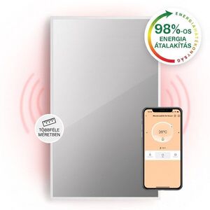 Klarstein La Palma 1000 smart, infravörös hősugárzó 2 az 1-ben, 120 x 60 cm, 1000 W, tükör elülső rész kép