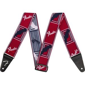 Fender Weighless Monogramm Strap Red/White/Blue kép