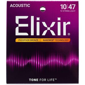 Elixir Nanoweb Phosphor Bronze 12-String kép