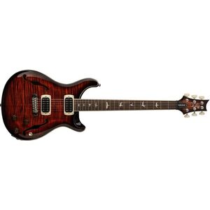 PRS SE Flat Back Hollowbody I Piezo Orange Tiger Smokeburst kép