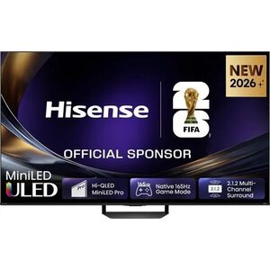 Hisense 65u7s pro 65" 4k 165hz smart miniled tv, 3840x2160, ... kép