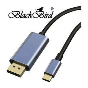 Blackbird kábel usb-c male to displayport 1.4 male 2k/4k 2m, feke... kép