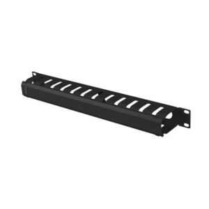 Lanberg AK-1704-B 19" 1U fekete csatornás kábelrendező kép