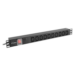 Lanberg PDU-10I-0200-IEC-BK 19" 1U 10xC13 aljzat C14 csatlak... kép