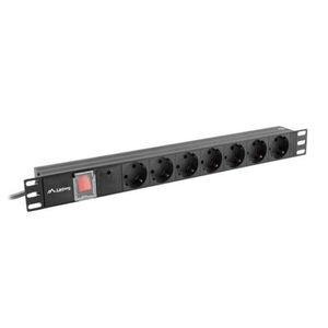 Lanberg PDU-07F-0200-BK 19" 1U 7xSchuko aljzat Schuko csatla... kép
