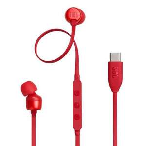 JBL T310C Vezetékes fülhallgató USB-C csatlakozással, Piros kép
