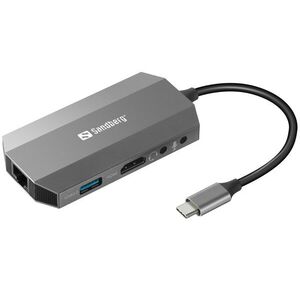 Sandberg Notebook Dokkoló - USB-C 6in1 Travel Dock (USB-C bemenet... kép