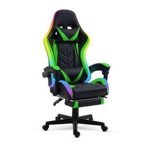 Delight Gamer Szék - BMD1115GR - RGB LED - Zöld/Fekete kép