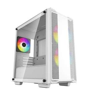 DeepCool Számítógépház - CC360 ARGB WH (fehér, ablakos, 3x12cm ve... kép