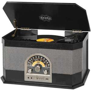 Trevi TT 1040 E USB/Bluetooth fekete retro bakelit lemezjátszó kép