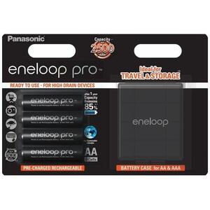 AA eneloop pro 2450mAh (4) + BOX (BK-3HCDEC/4BE) kép