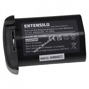 Helyettesítő EXTENSILO akku Canon típus LP-E4 3350mAh kép