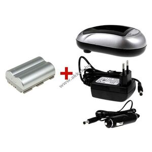 Helyettesítő akku + Akkutöltő Canon típus BP-511 szett kép