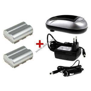 2db Helyettesítő akku + 1db Akkutöltő Canon típus BP-511 szett kép