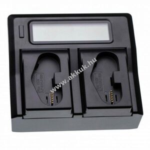 Dupla akkutöltő kijelzővel Canon LP-E4 / LP-E19 kép