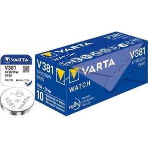 Varta Watch SR55 (V381) 1, 55V gombelem 10db/csomag ezüst-oxid kép