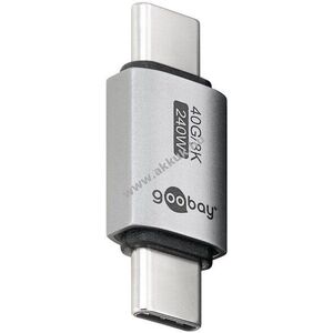 Goobay USB-C adapter egyenes USB4 USB-C > USB-C 40Gbit/s 240W fém ház kép