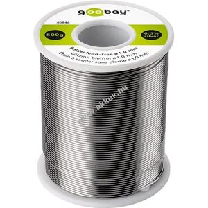Goobay Essential ólommentes forraszdrót ø1, 0mm 500g No-Clean 2, 5% 0, 3%Ag 0, 7%Cu 99%Sn kép
