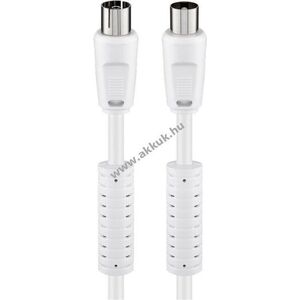 Goobay antennakábel ferrit 80dB dupla árnyékolású, teljesen árnyékolt koax dugó - aljzat 10m kép