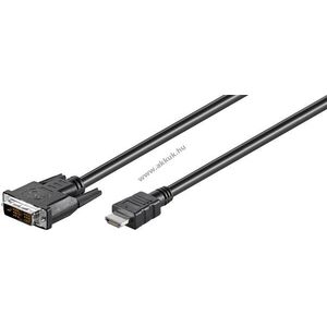 Goobay DVI-D Single-Link (18+1) HDMI A kábel 3m nikkelezett kép