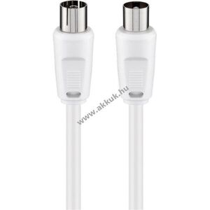Goobay antennakábel 80dB duplán árnyékolt Koax dugó > Koax aljzat 1.5m kép